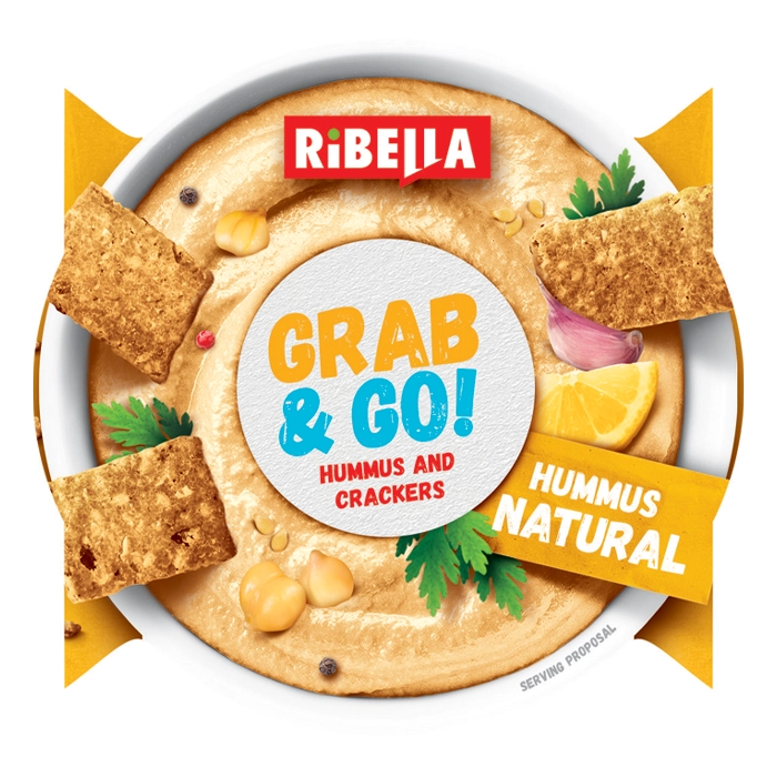 Grab & Go Hummus Natural sa krekerima 130g